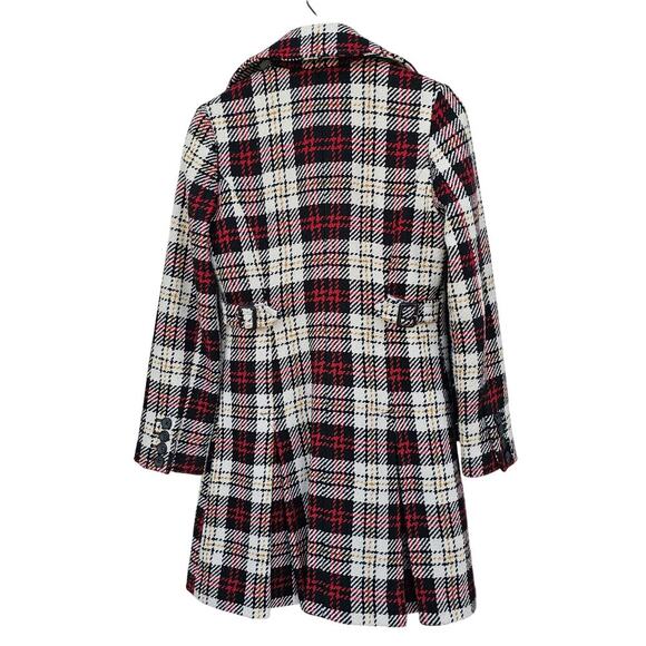 Tommy Hilfiger Wool Blend Peacoat Red Plaid Size 4 - Picture 2 of 4